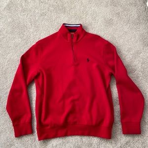 Polo Ralph Lauren Mesh-Knit Cotton Quarter-Zip Sweater